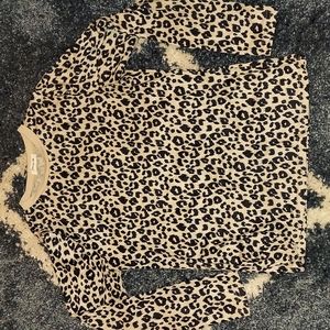 Long sleeve animal print tee shirt
